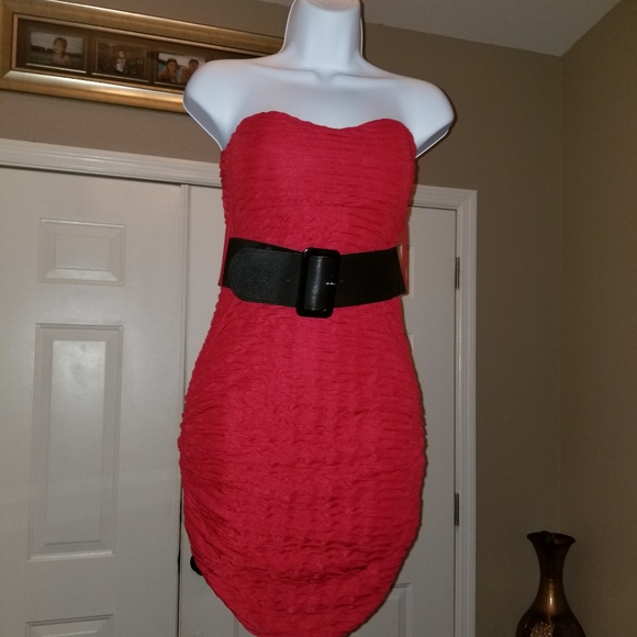 Red Mini  Dress - Picture 3 of 14